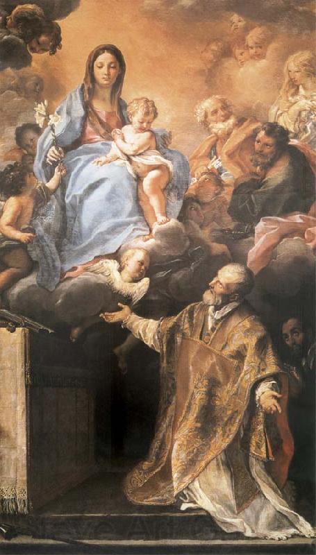 Maratta, Carlo The Madonna and its aparicion to San Felipe Neri